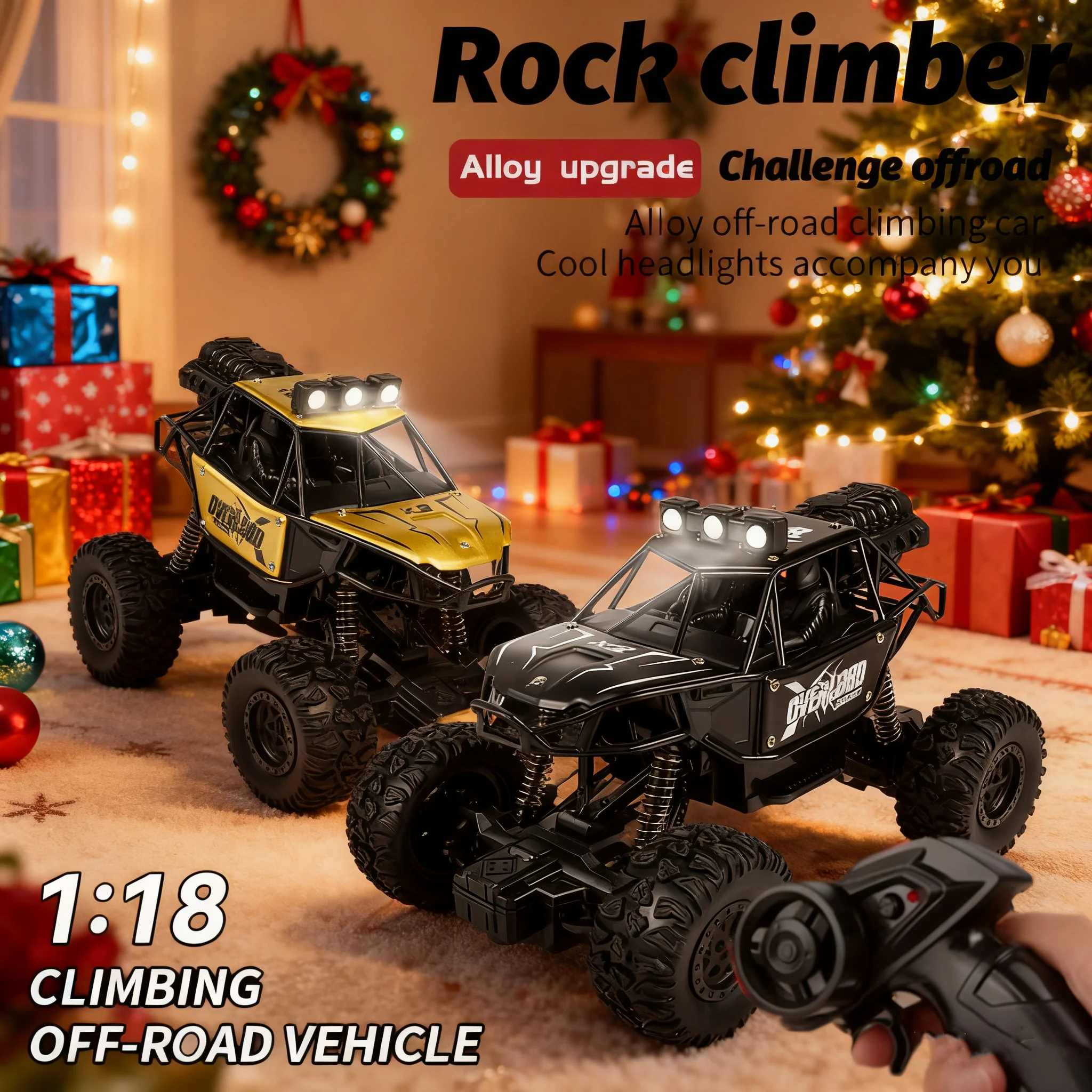 2025 NUOVA Auto telecomandata 1:18 Off Road RC Buggy Truck con luci a LED per bambini Ragazzo Ragazza Giocattolo Regalo Drift da corsa per interni ed esterni