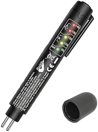 

Тестер тормозной жидкости с 5 светодиодными индикаторами - анализатор влажности гидравлического масла DOT3, DOT4, DOT5.1