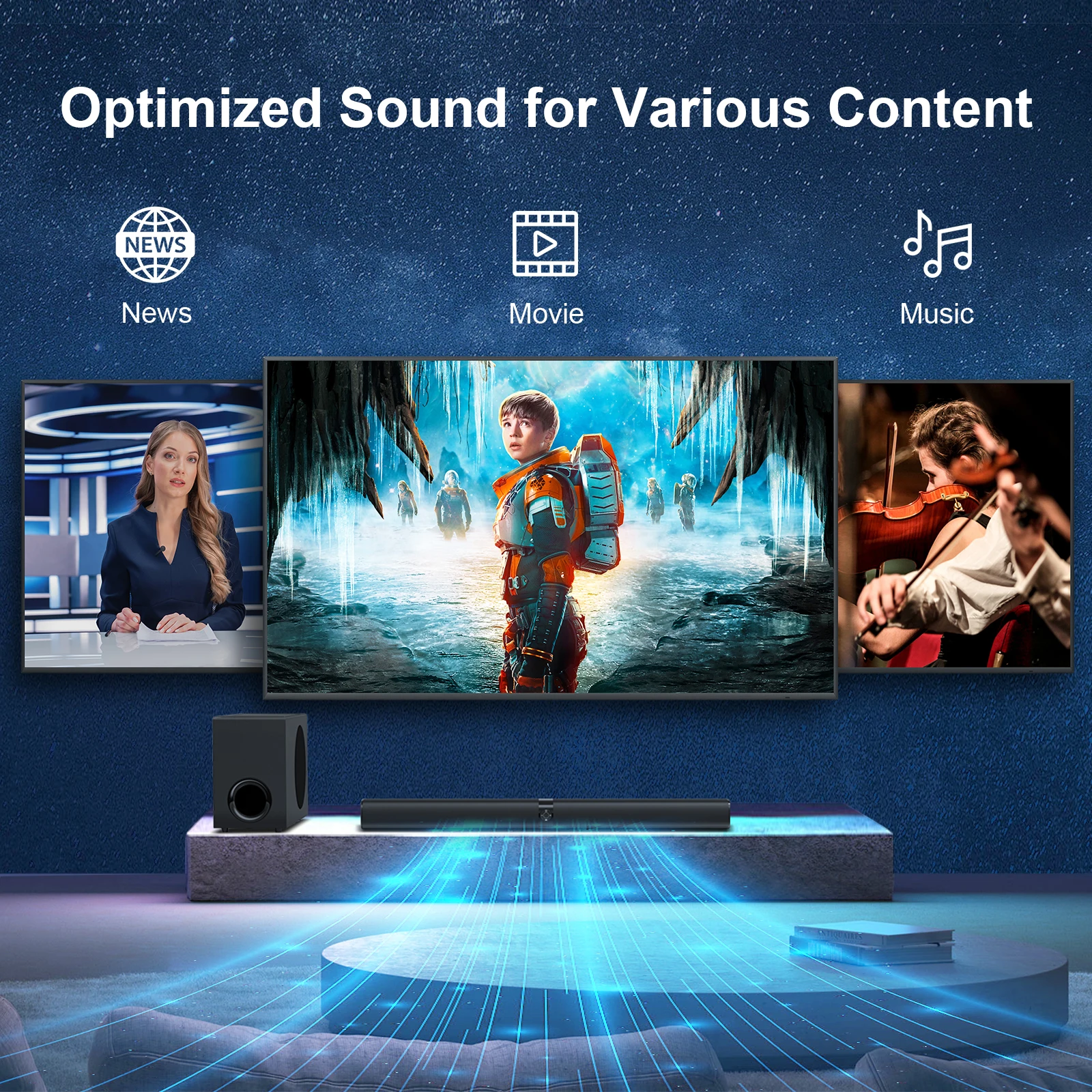 2.1 قضبان صوت لنظام المسرح الم - مراجعة Home Cinema With Wireless Rear Speakers وسعره