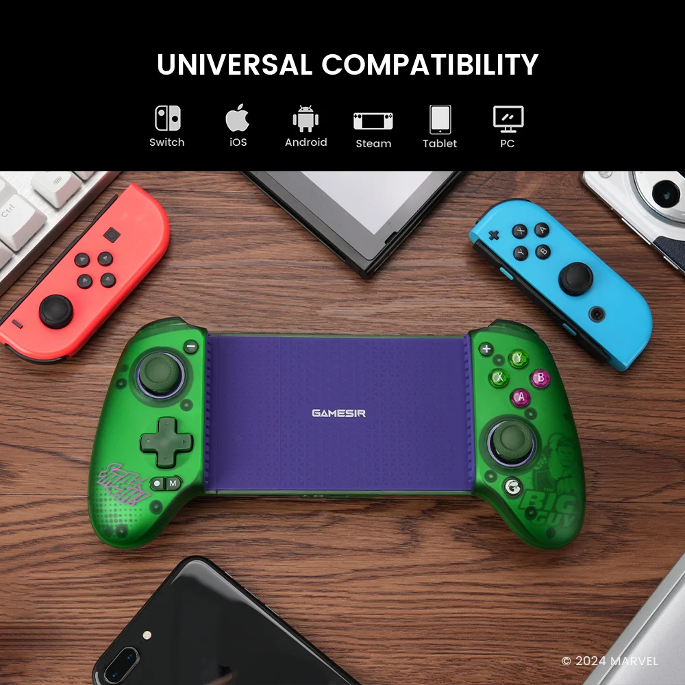 لوحة ألعاب جديدة GameSir G8 Plus بلوتوث إصدار محدود من Marvel Thanos وحدة تحكم ألعاب الهاتف المحمول بتأثير القاعة عصا التحكم للتبديل PC