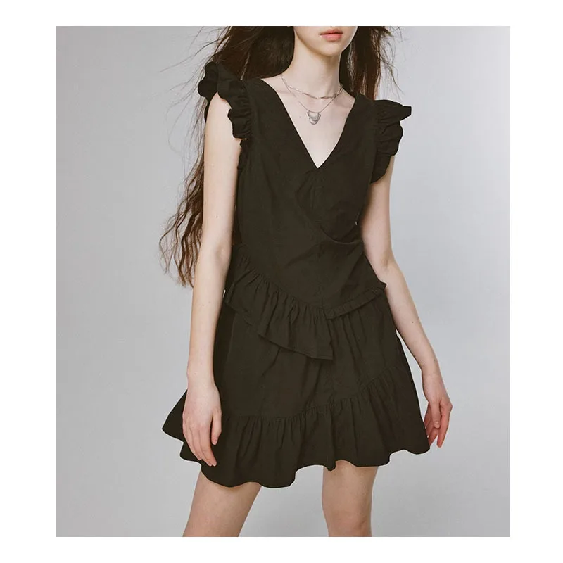 ALA  Rising|L2425 New Summer Sweet Girl OverKnee Short Dresses For Women Off The Shoulder Ruffled Dress Clothes For Women