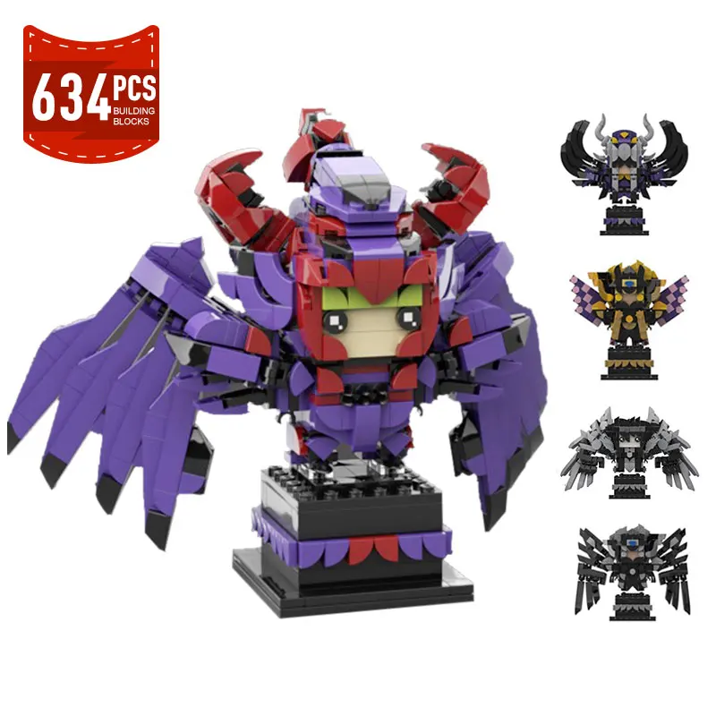 

Moc Saint Seiyaed Japanese Anime The Dark Knight Mech Warrior Action Figures Brickheadz Robot Building Blocks Brick Toy Gift