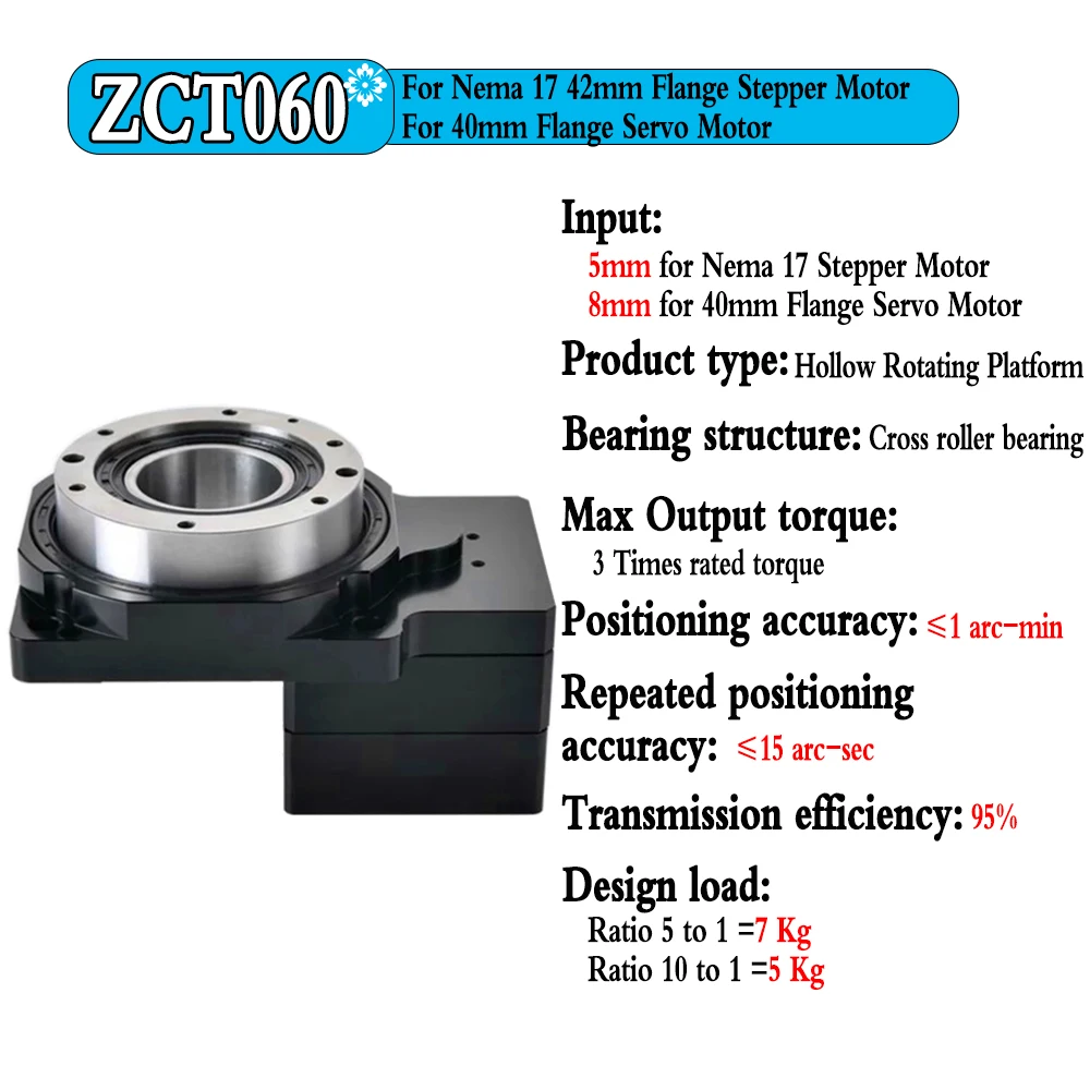 Hollow Rotating Platform 2Arcmin 4axis/5axis, Nema17 Stepper Motor Ratio 5:1 10:1, Cam Indexer, Cutting Table, Replace DD Motor