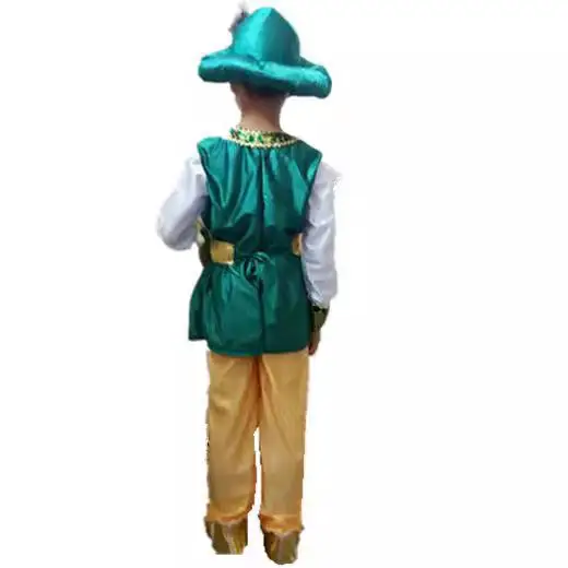 هالوين تأثيري الكبار الأطفال حفلة تنكرية الكرة علاء الدين الأمير الملك أداء الوالدين والطفل زي Ele ثوب مسائي