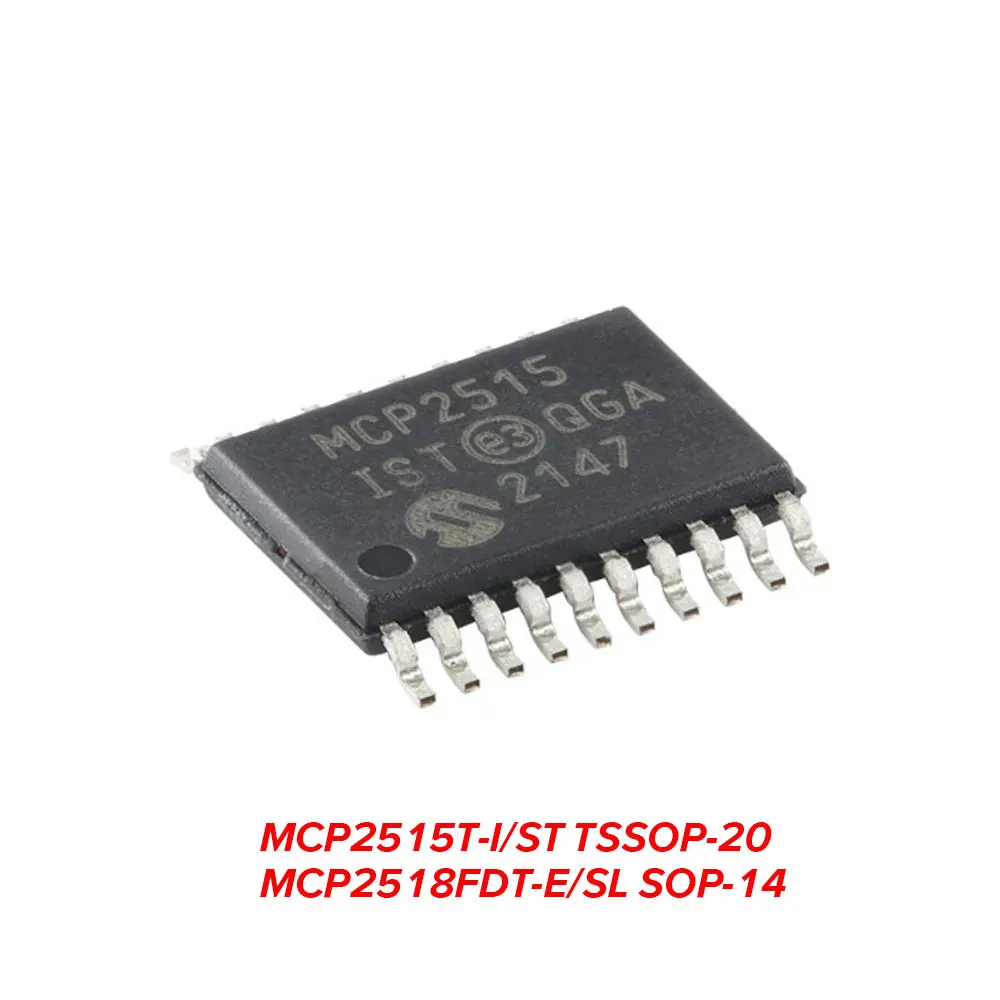 

2PCS MCP2515T-I/ST MCP2518FDT-E/SL MCP2515 TSSOP-20 MCP2518 SOP-14