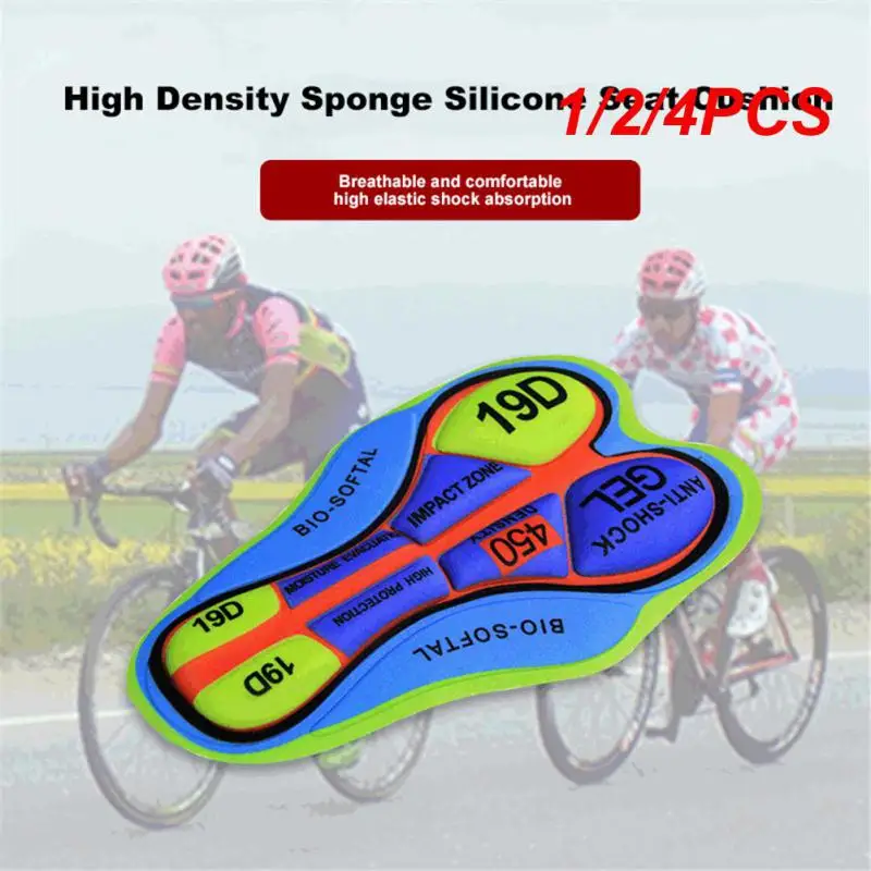 1/2/4PCS Cycling Shorts Cushion 20D Underwear Cushion Pad Breathable Anti Shock Gel Pad Breathable Underwear Seat Pad Cycling