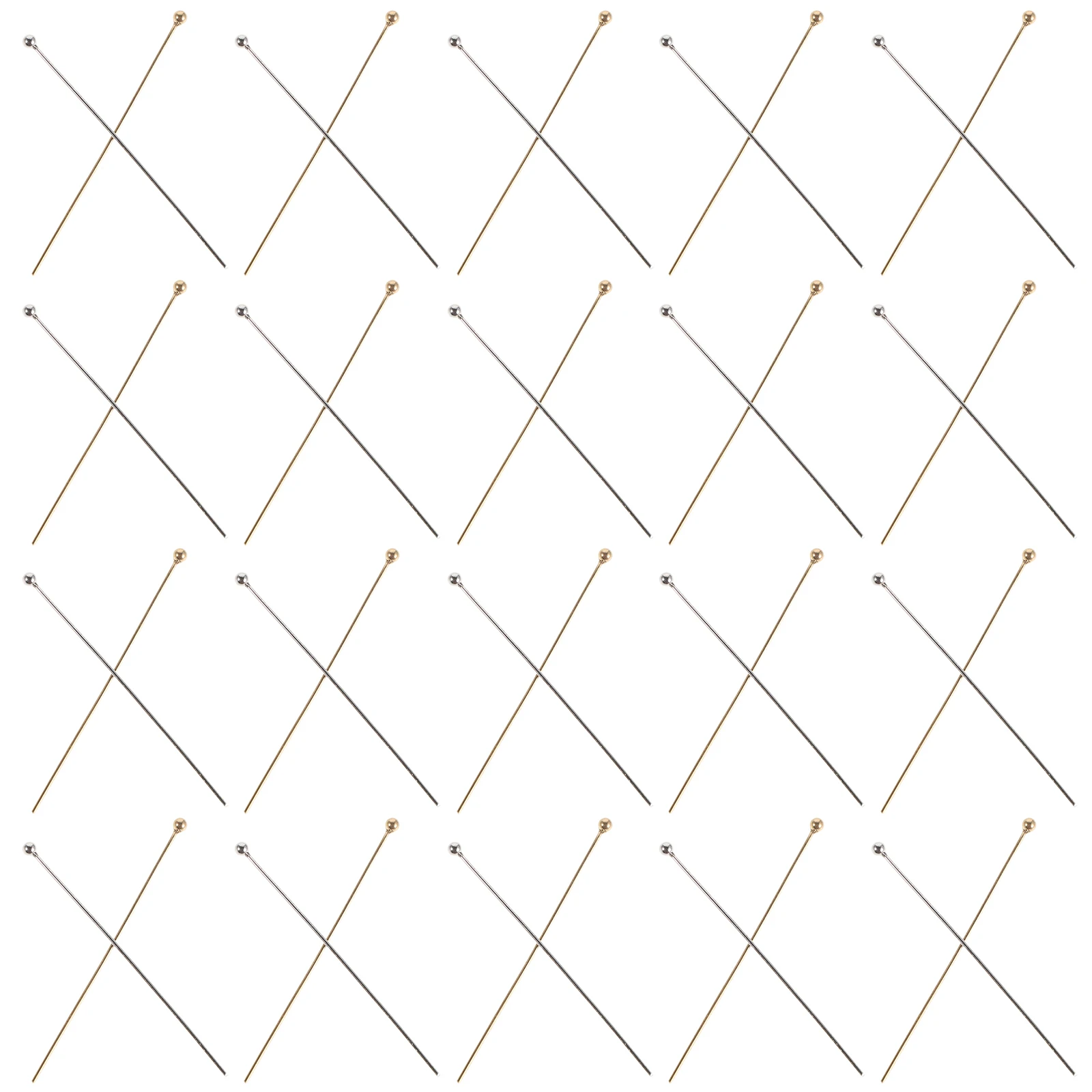 

100pcs Beading Pins Stainless Steel Ball Head Jewelry Making Accessories Straight Metal Stick Pins For Diy Bracelet Necklace