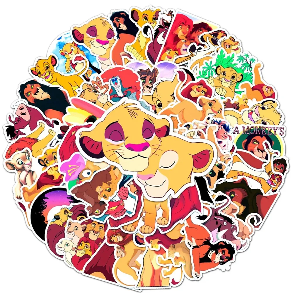 10/30/50pcs Disney The Lion King Stickers Cute Cartoon Sticker DIY Phone Bicycle Laptop Cool Anime Vinyl Decals Fun for Kids Toy