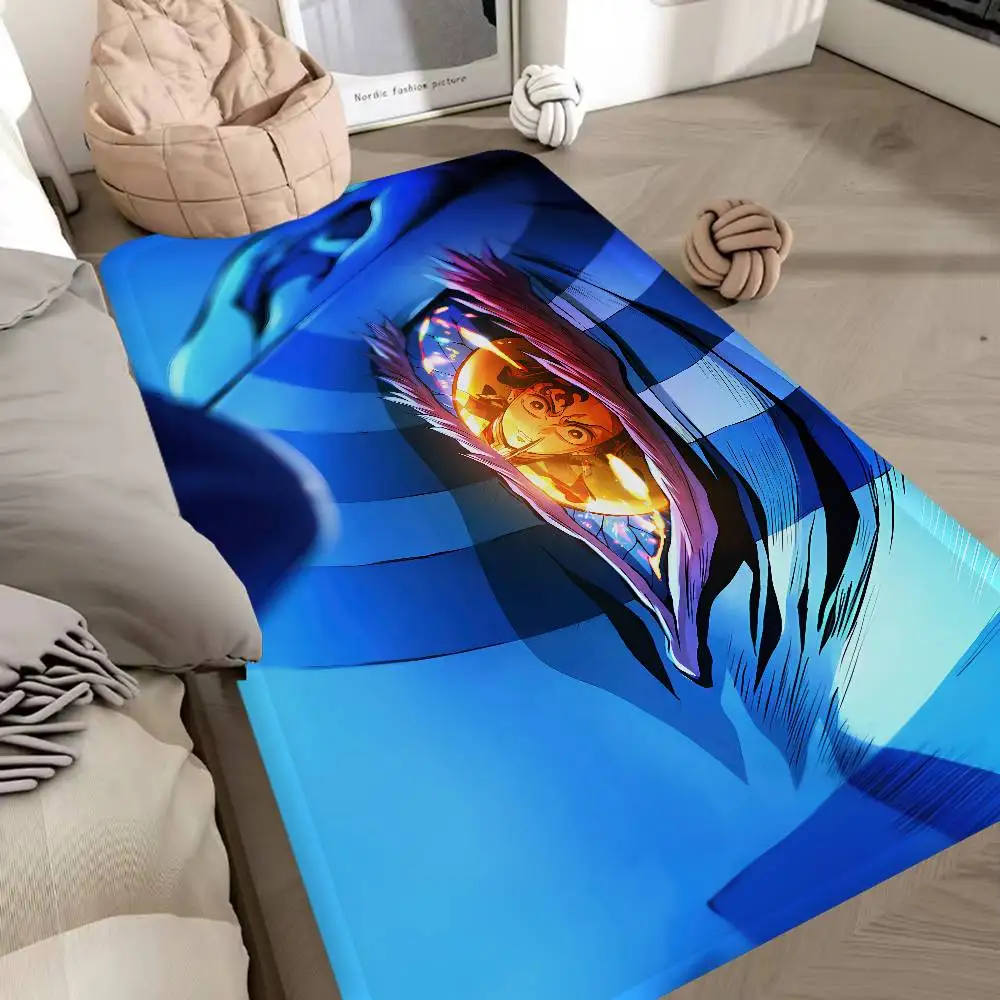 Popular Anime Demon Slayer A-Akaza Room Mats Retro Multiple Choice Living Room Kitchen Rug Non-Slip Welcome Rug