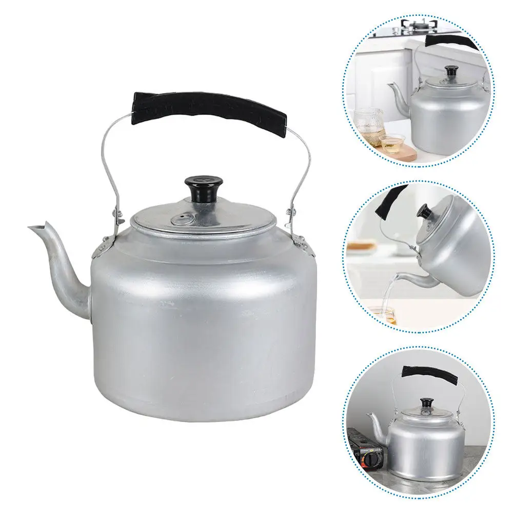 

Aluminium Tea Kettle Vintage Style Lightweight Heat Resistant Home Kitchen Stovetop Teapot for Water Boiling Coffee Herbal Tea