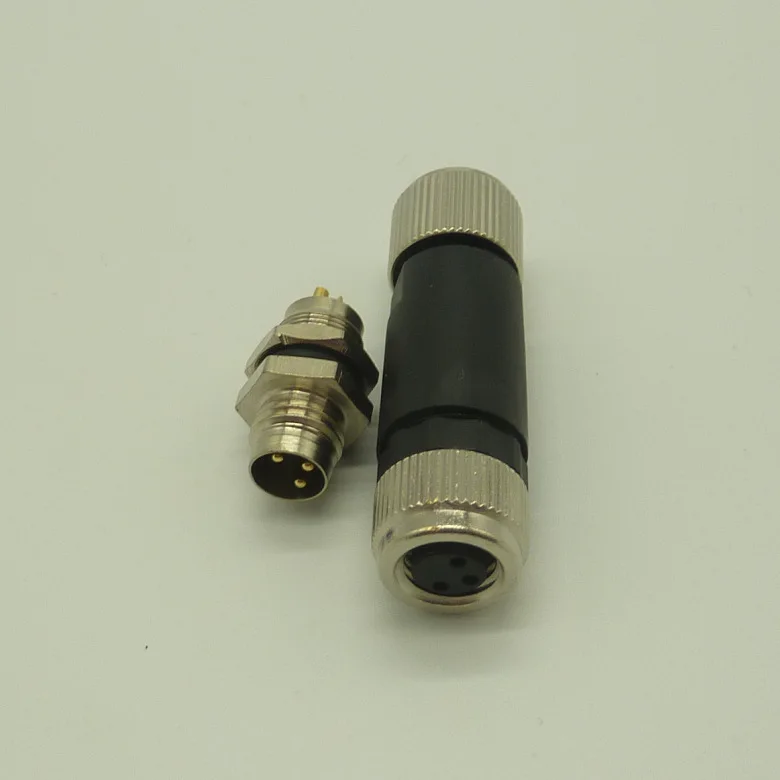 Signal transmission connector M8 male and female connector 3P 4P waterproof aviation connector m8 Electronics Stocks