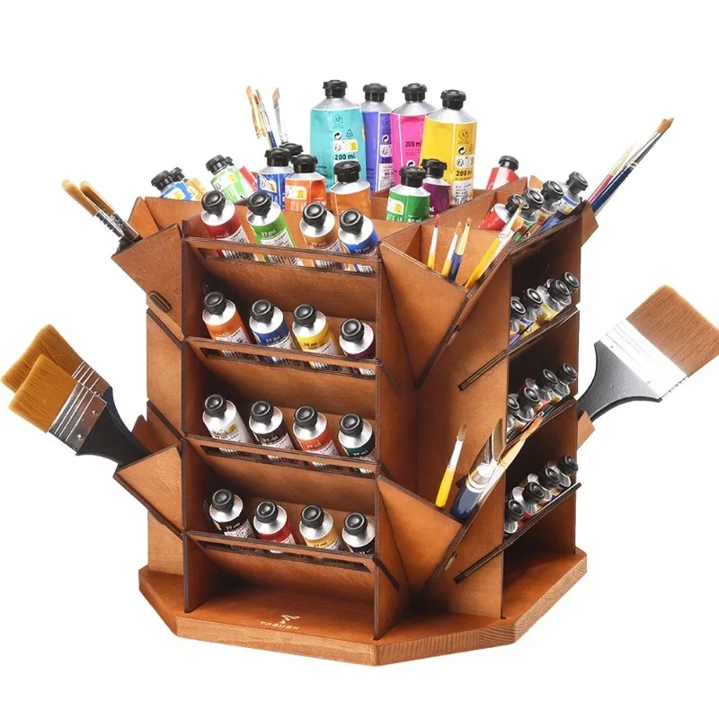 

Rotary Storage Table Paint Paint Tool Rack Shelf Storage Rack Mark Pen Holder Pen Holder