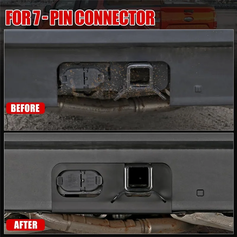 FORC-Rear Bumper Cover Plate For Ford Maverick 2022-2025 Accessories, Hitch Surround Cover Protection For Maverick