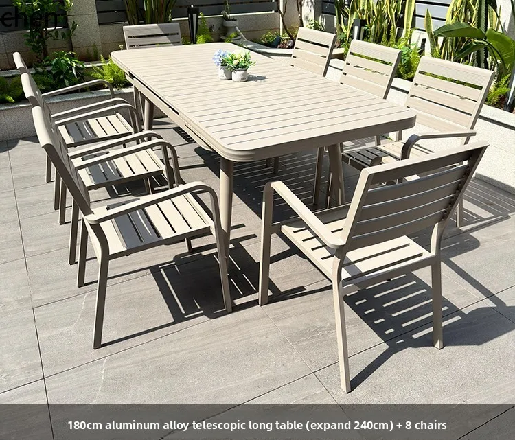 Factory Direct 2026 Top ZML tavoli e sedie cortile villa balcone all'aperto terrazza impermeabile e protezione solare semplici t