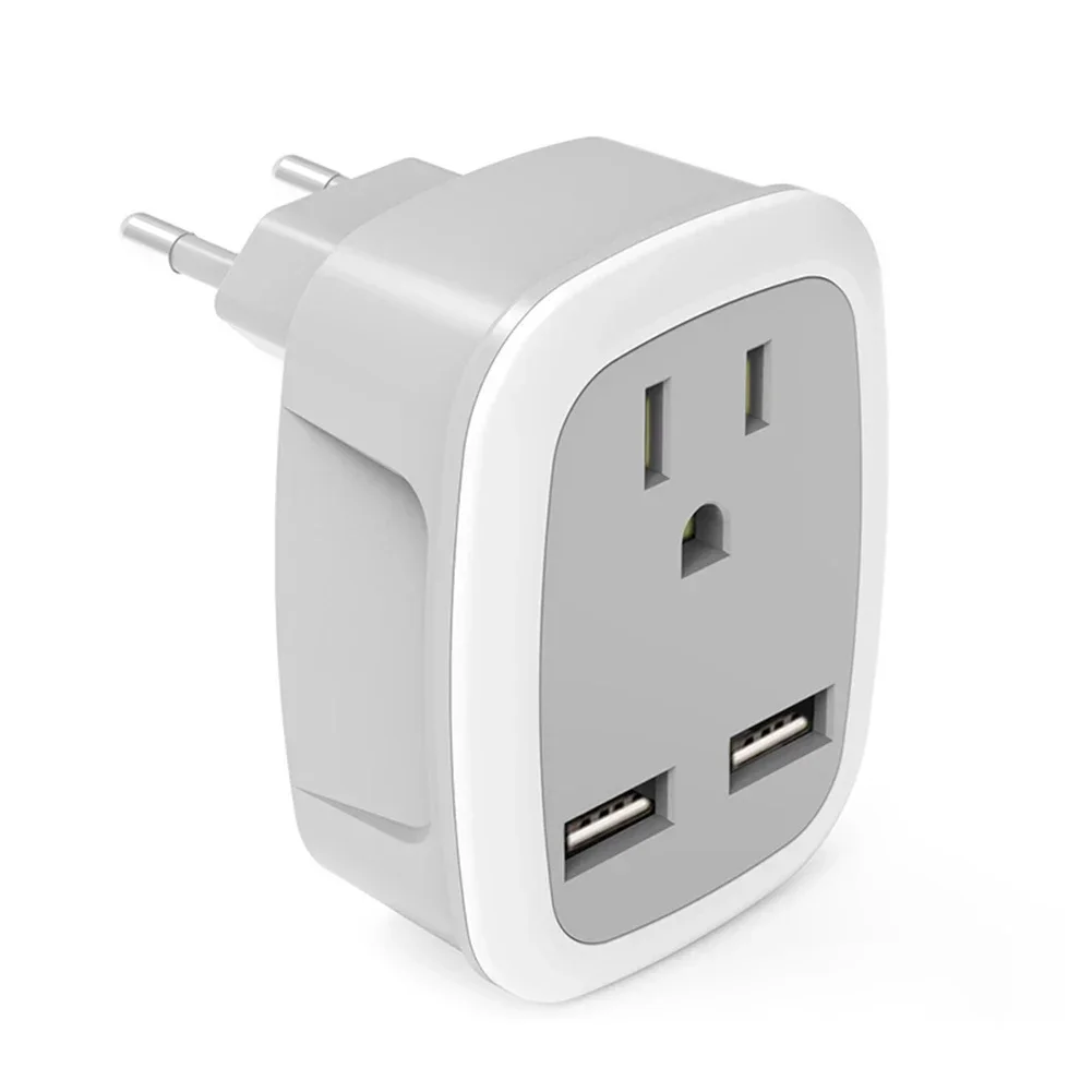 Conversion Socket Socket Small Plug Travel White Easy To Carry Plug Adapter Primary Flame Retardant 110~220V 2000W