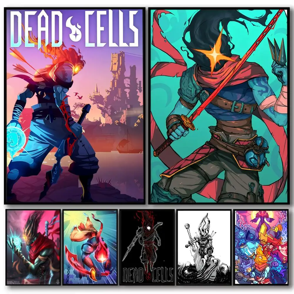 Hot Game D-Dead Cells Painting Calligraphy High-Quality Cotton Canvas Poster Wall Art for Living Room Modern Coffee House Decor