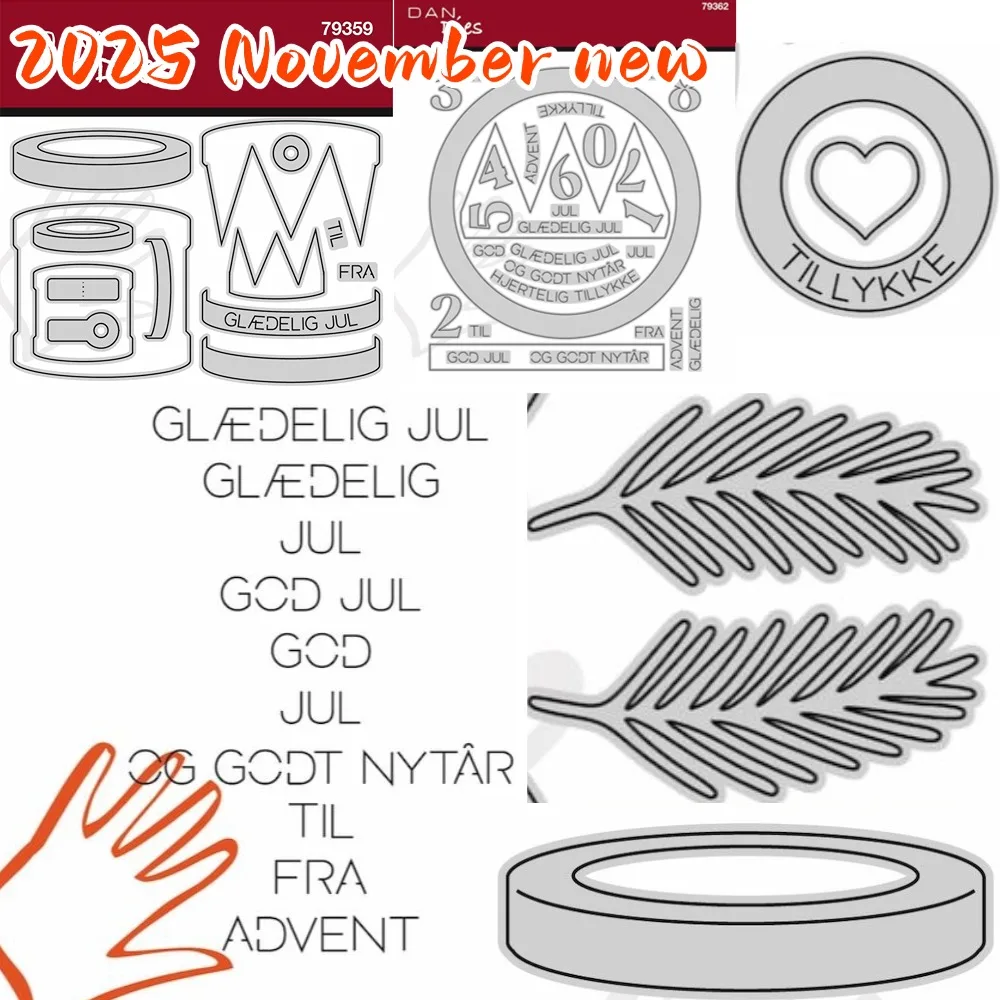 

Hands and tape for 2025 new Metal Cutting Dies Scrapbook Diary Decoration Stencil Embossing Template DIY Greeting Card Handmade