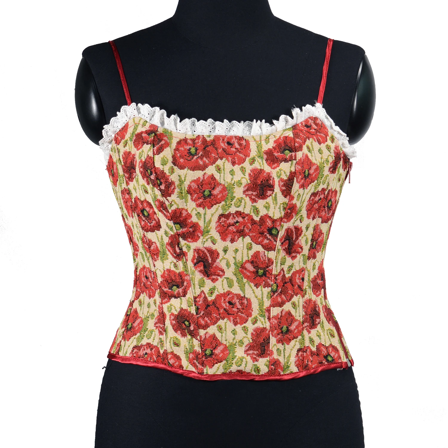 Y2k Women Elegant Vintage Print Halter Tops Chic Bandage Floral Corset Shirts French Designer Sexy Style Party Club Ladies Top