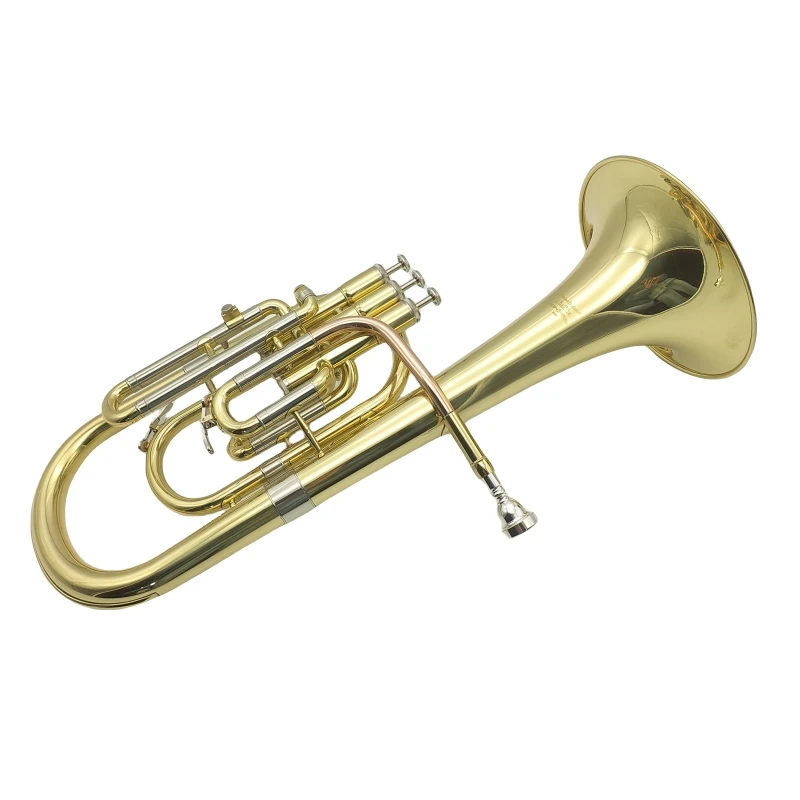 

Professional Orchestra Instrument Eb Tone Brass Material Cupronickel Bell Stainless Steel Piston Gold Lacquered Alto Horn