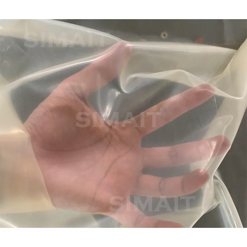 

Transparent Latex Sheet 0.4mm Gel Coat Fabric 0.6m-1.9m Wide Natural Latex Cloth Fabric