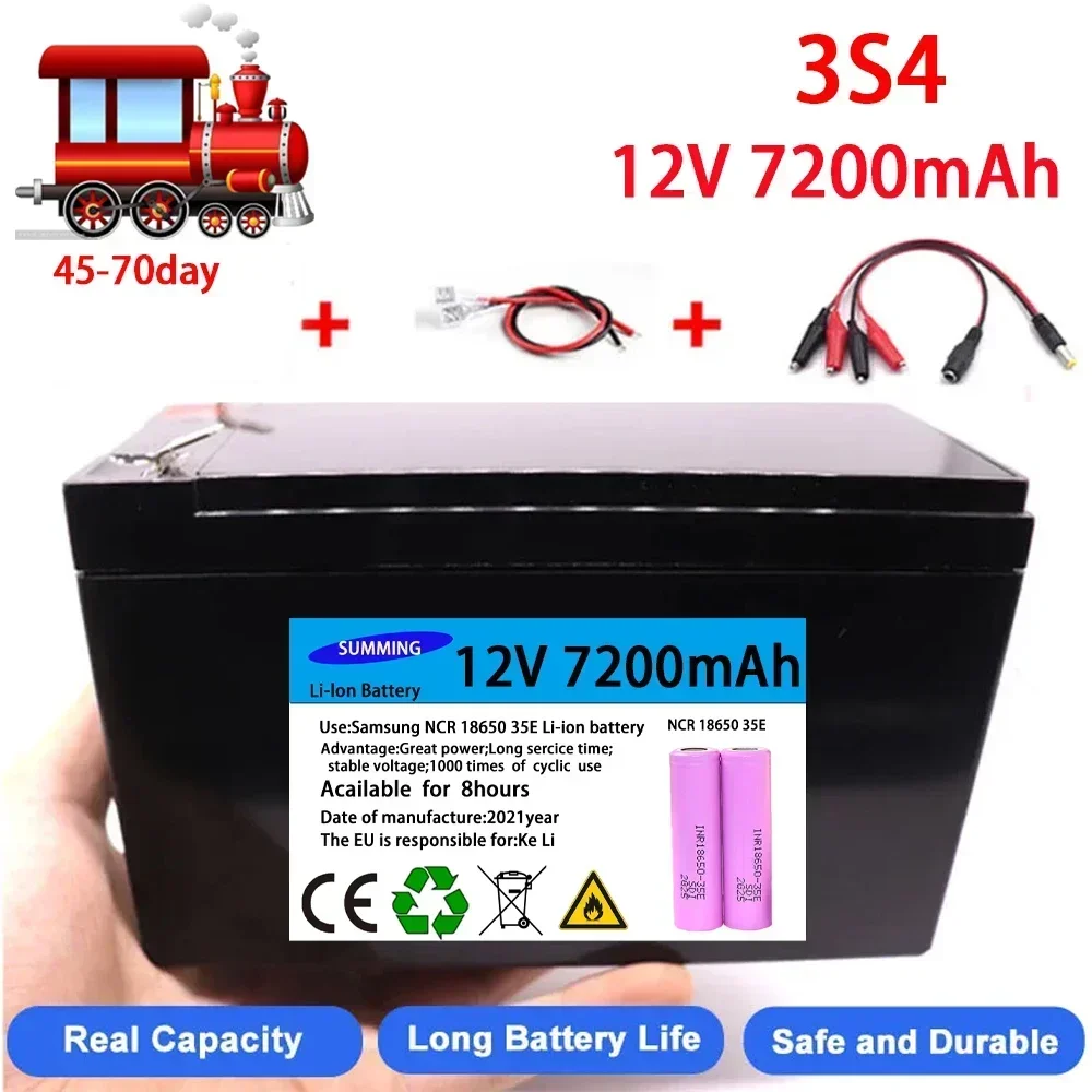 2024 Upgraded 12V 21000mAh Portable Rechargeable Battery Built-in 5V 2.1A USB Power Display Charging Port with +12.6V Charger