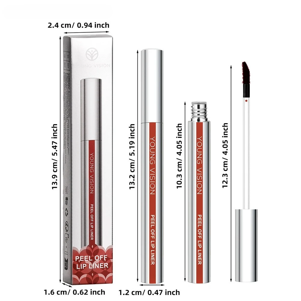 Peel Off Lip Liner Formula opaca impermeabile Nessun sbavatura Nessun sanguinamento Indossare a lunga durata Facile da rimuovere per un contorno labbra perfetto