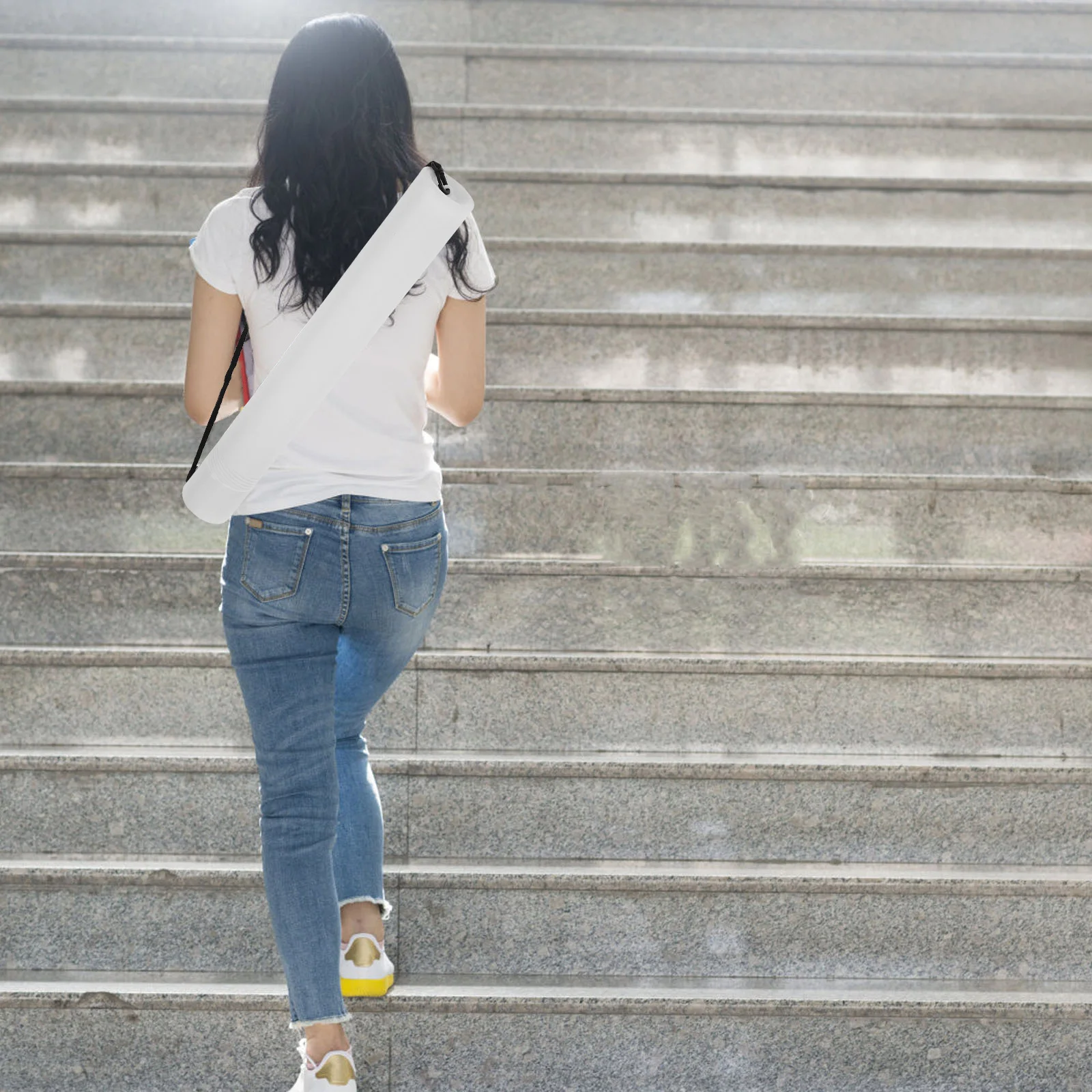 1 قطعة أنبوب تخزين تصغير سعة كبيرة قابل للتعديل للملصقات والرسومات والمخططات الفنية وخرائط الخط المحمولة