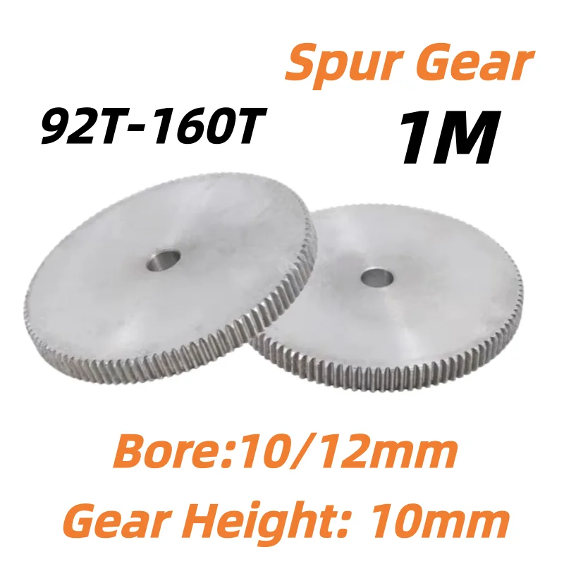 1 Module Spur Gear 1M-92T-160Teeth SC45# Carbon Steel Straight Cylindrical Gear Mechanical Power Transmission Accessories