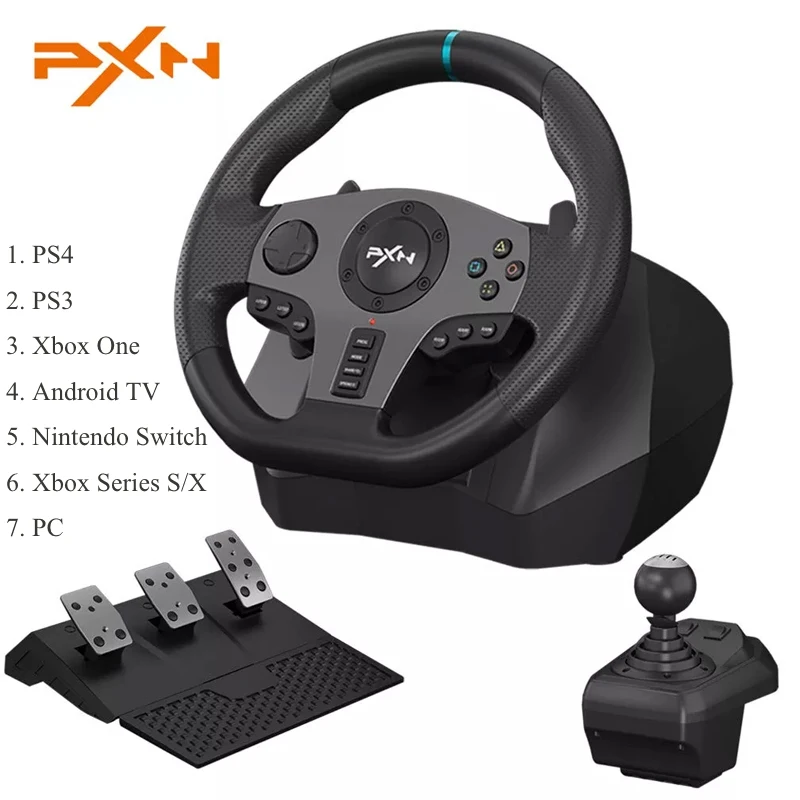 レーシングホイール PlayStation レーシングホイールpxnv9,コンソール用,ps4/xbox one/android,Nintendo