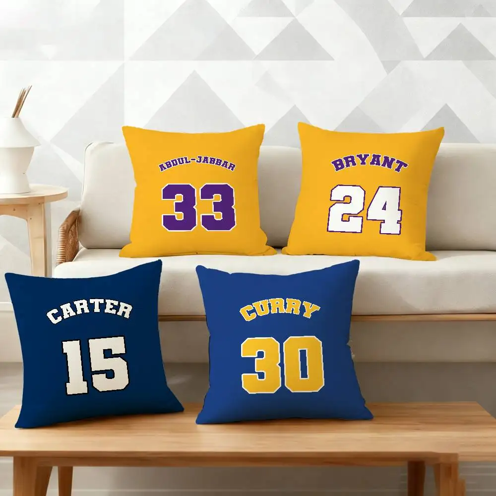 

Basketball number BRYANT 24 CURRY 30 JAMES 23 Pillow Case Pattern Printed Pillowcase For Living Room Sofa Cushion Cover