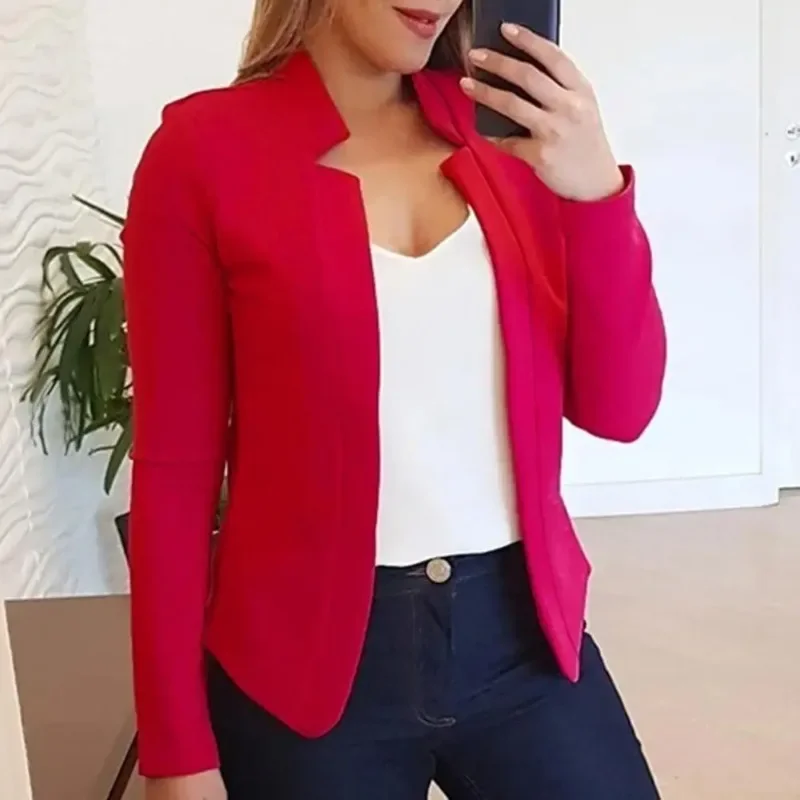 Spring Women Blazer Jacket 2024 Female Long Sleeve Thin Coat Open Stitch Blazer OL Womens Basic Jackets and Coats Femme Tops