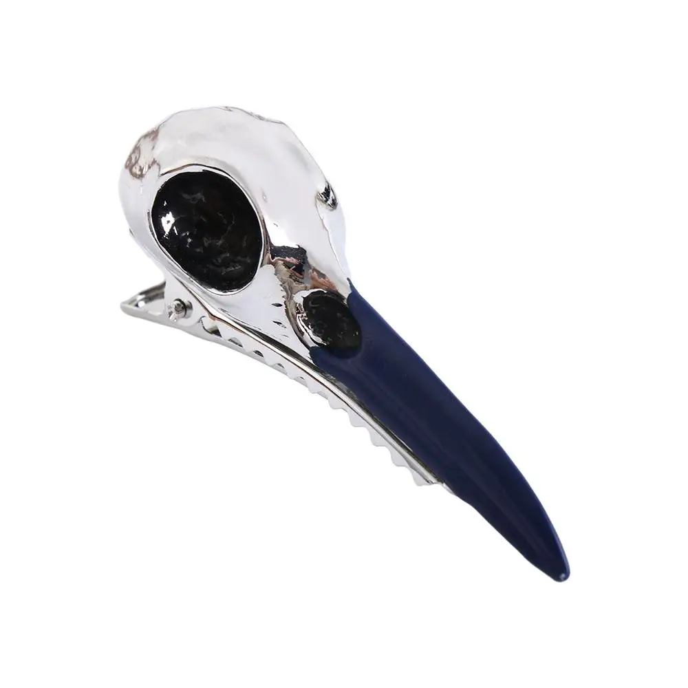 

Headdress Simulation Skeleton Bird Skull Punk Headwear Skull Hair Clips Crow Head Women Duckbill Clips Animal Skull Hairpins