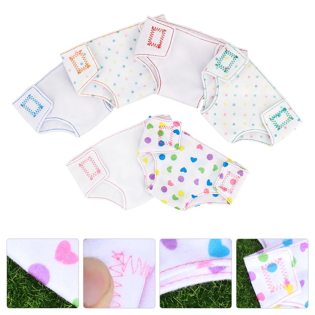 

6 Pcs Clothes Diapers Nappies for Dolls Underwear Accessories Toy Cosplay Baby Newborn