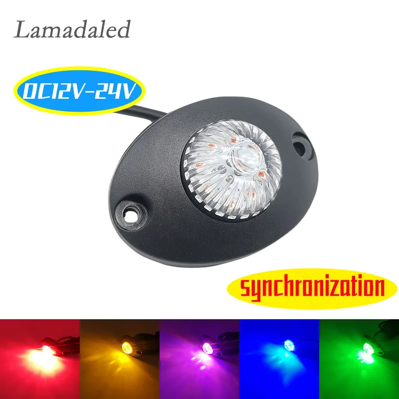 Luci stroboscopiche della polizia a 8 led, spot sottile, per auto, camion, rimorchio, indicatore laterale, automobili impermeabili, spia di emergenza a led