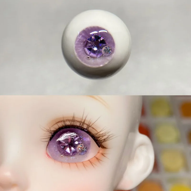 Eyes for toys BJD doll eyeball suitable for 1/3 1/4 1/6 size 14mm 16mm 18mm cute drilling resin eyeball doll accessories