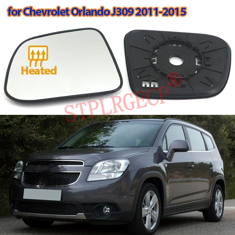 Image of Für Chevrolet Orlando J309 2011-2015 Auto Seitenspiegel Rückspiegel Elektrisch Links & Rechts Spiegelglas Beheizte Platte Teile LH RH