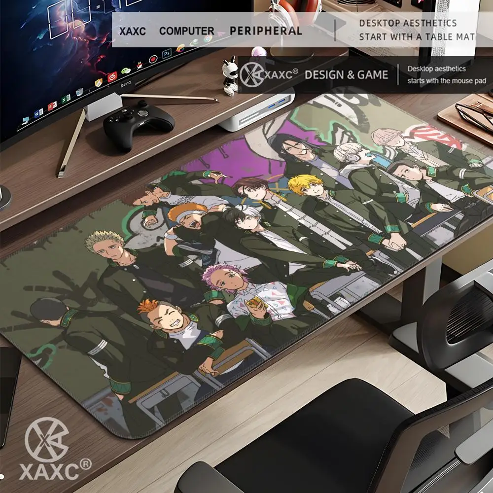 

Anime W Wind Breaker XAXC Mouse Pad large keyboard mouse desk pad non-slip rubber gaming mouse pad laptop mouse carpet