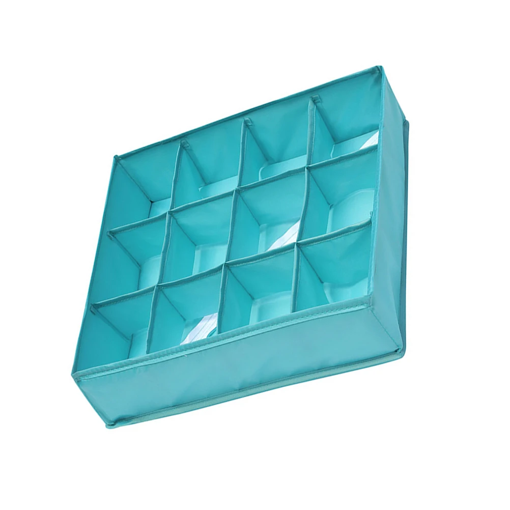 

Foldable Underwear Box Underwear Storage Box 12 Cells ganizer Sock Container Drawer Divider Polyester