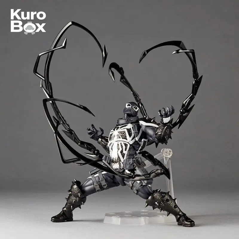 

Hot Yamaguchi Agent Venom Action Figure Revoltech Joint Movable Model Collectible Toy with Multiple Accessories for Collection