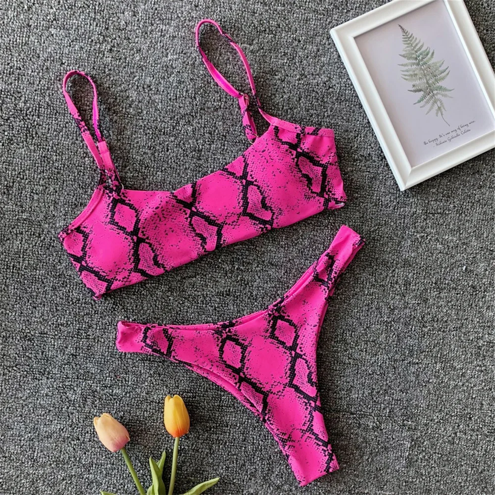 

Sexy Sling Snake Bikini Micro Extreme Tankini Swimsuit Vacation Swimwear Women Beach Summer Outfit Bathing Suit Biquini Feminino