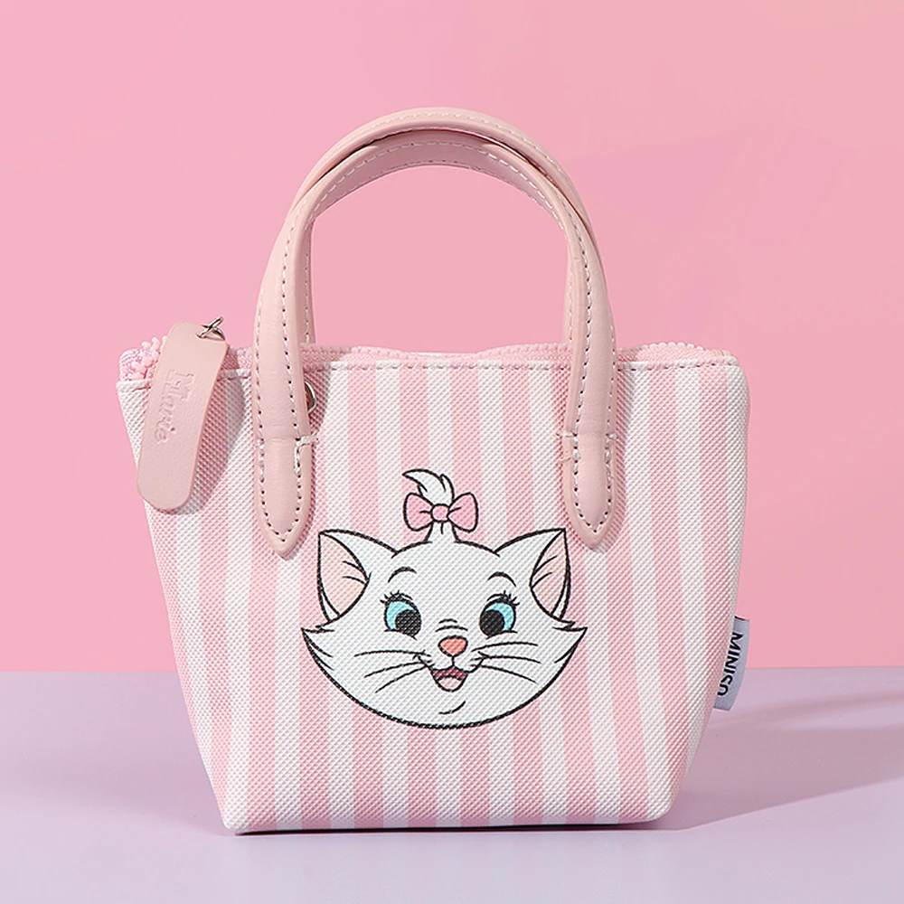 Miniso Disney Anime Figur Luzifer Marie Katze Mini Aufbewahrung taschen Handtasche Cartoon süße süße Mädchen tragbare Geldbörse Umhängetasche