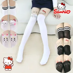 Sanrio Hello Kitty Tights Cartoon Children Cotton Stocking Cute Girls Pantyhose Ballet Dance Tights Warm Cotton Stockings Gifts