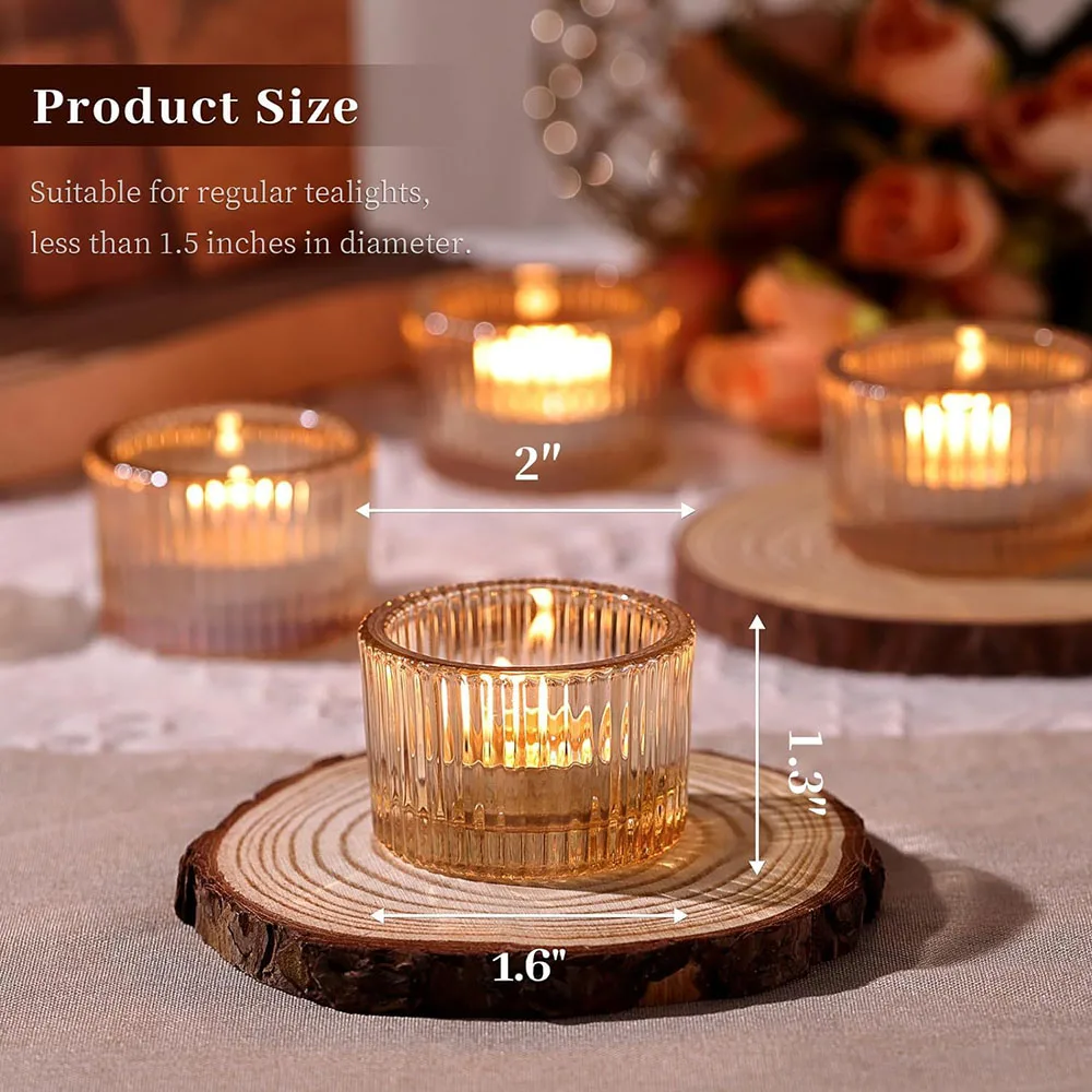 Tealight Gold Candle Holders,Votive Tea Light Candle Holder Glass for Centerpieces Wedding Table Decor,Party Supplies,Home Decor