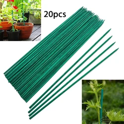 20Pcs Bamboo Green Sticks Plant Support Flower Stick Orchid Rod Plant Sticks for Supporting Climbing Plant Orchid Tomato