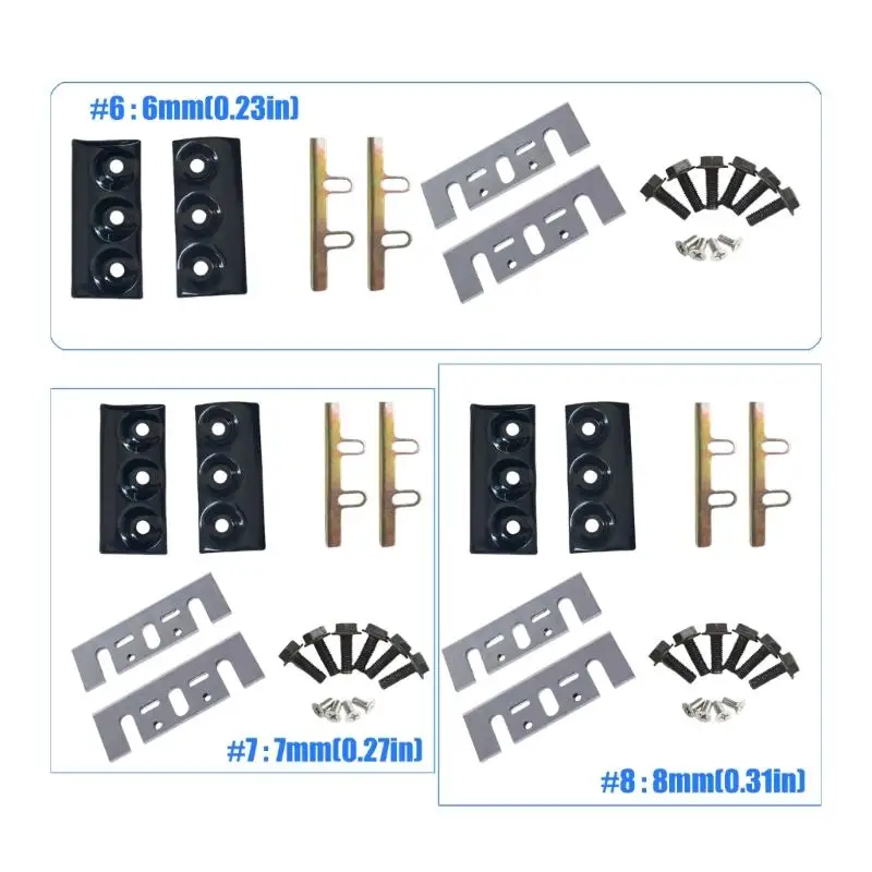Electric Planer Blade Clamp Fixture Set Replacement Parts for Woodworking Tool Maintenance and Screw Fastened Blade Service D2RD