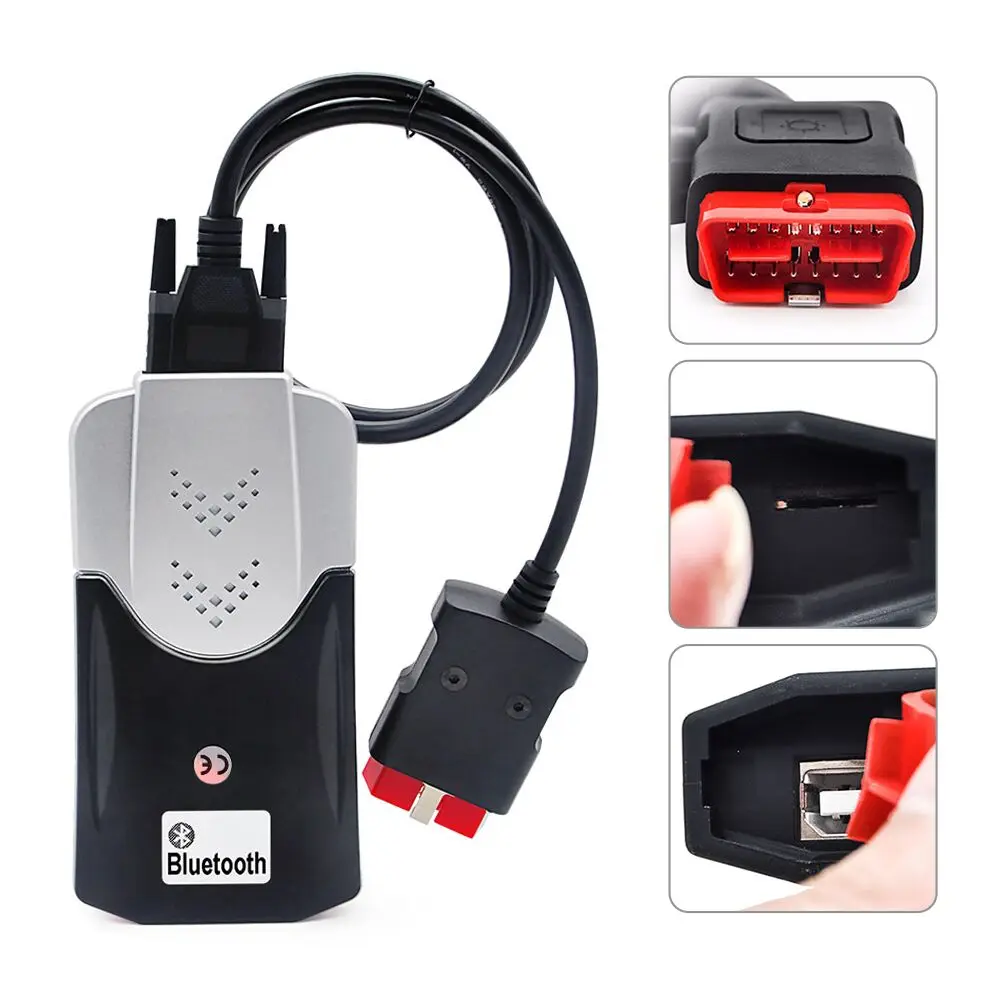 New AK DS150E With Bluetooth 2021.11 Keygen For Del DS150E With BT OBD2 Diagnostic Tools Cars Trucks OBDII Scanner