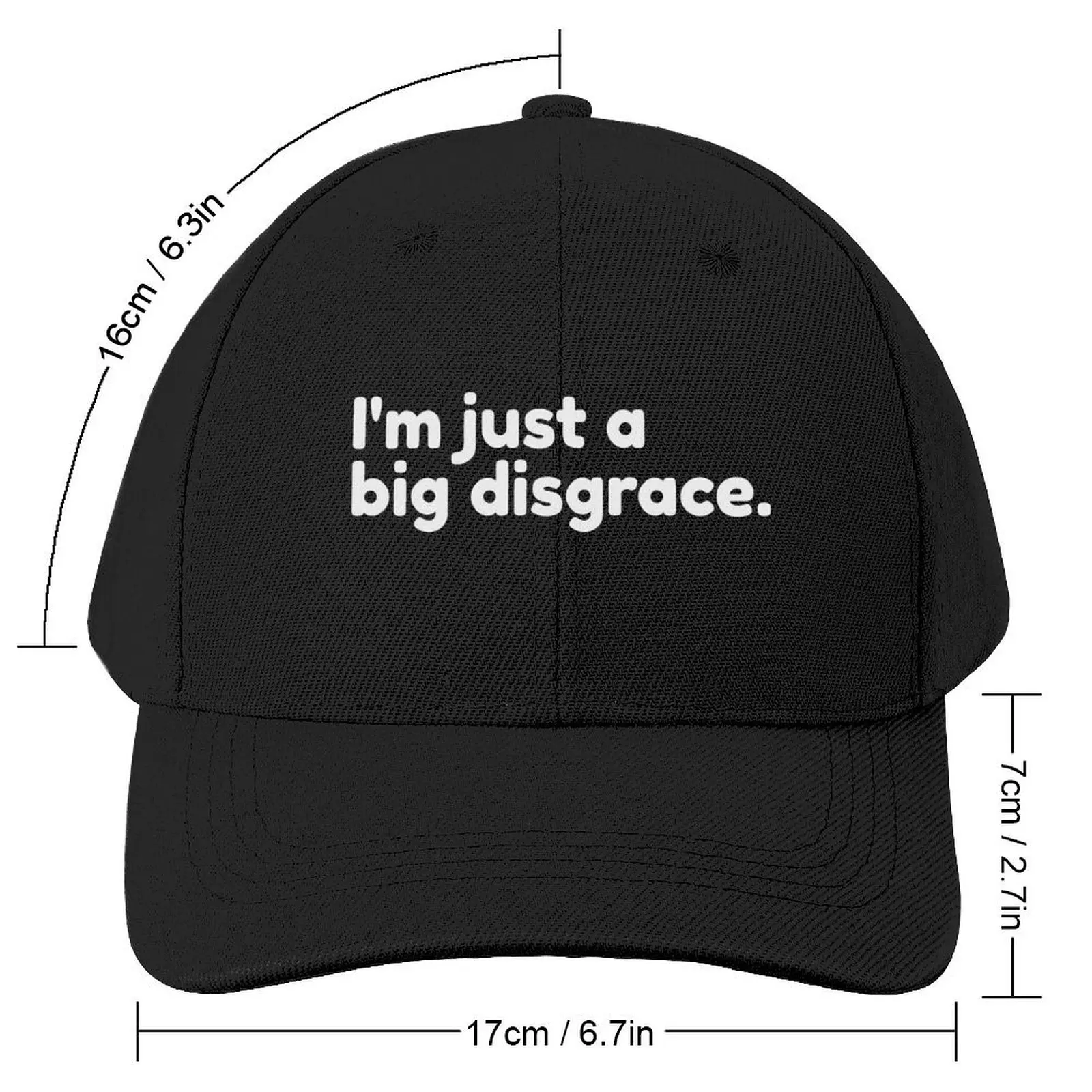 I'm just a big disgrace. Essential T-Shirt design by hexagon-x Baseball Cap Dropshipping tea Hat Hats Woman Men's