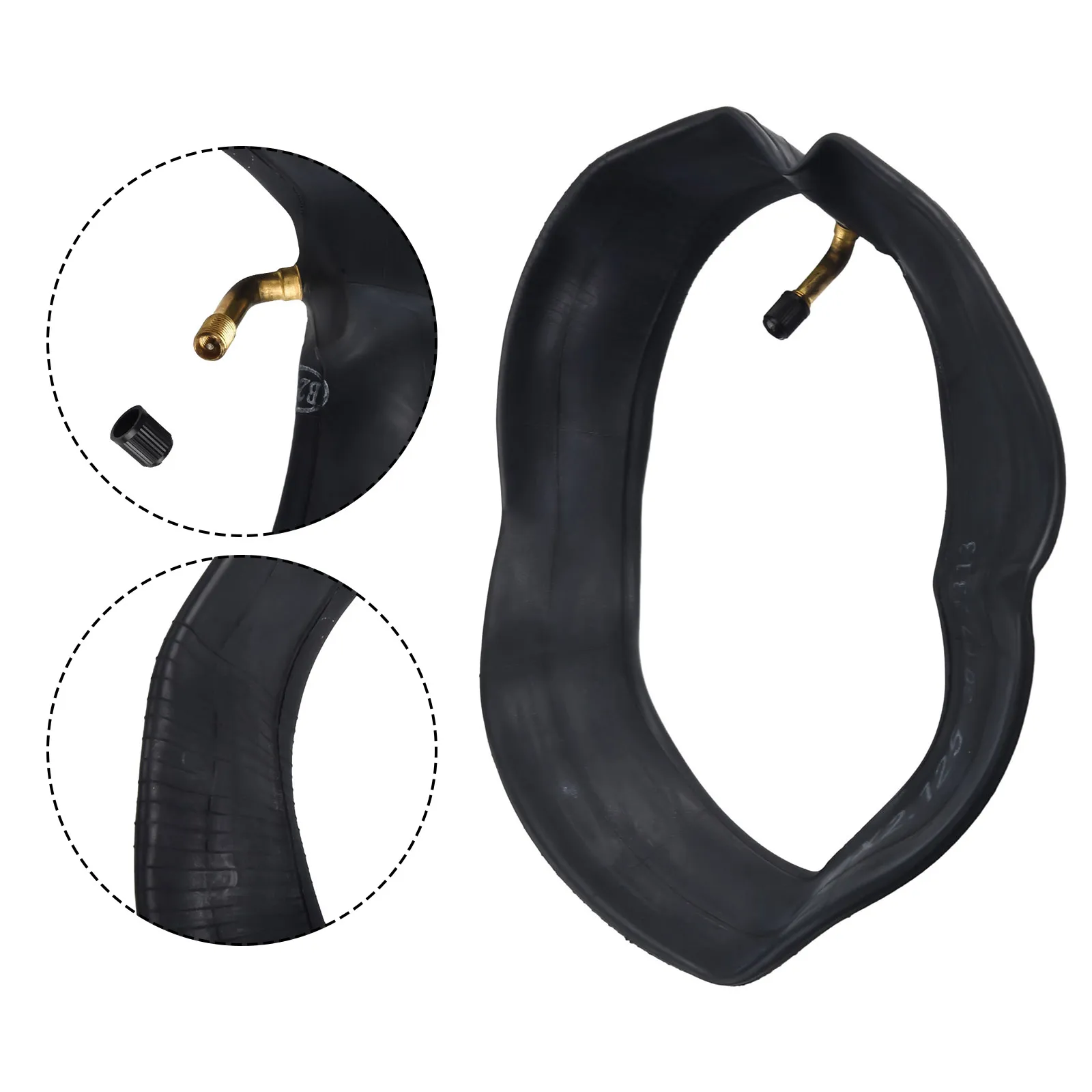 Electric Scooter Accessories, 10*2 125 Tire Inner Tube, Thicken Tyre for Durable Use, Butyl Rubber Material Black