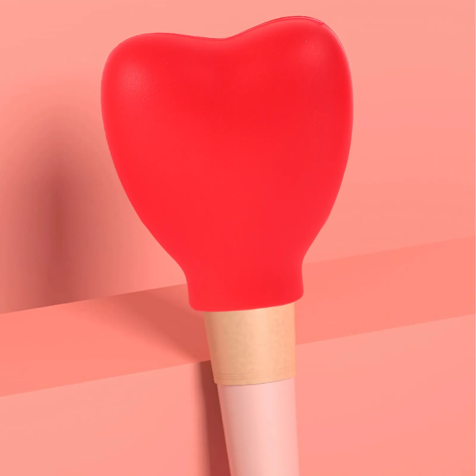 3 Pcs Makeup Brushes Cover Heart Shaped Sleeve Cap Head Protector Protection