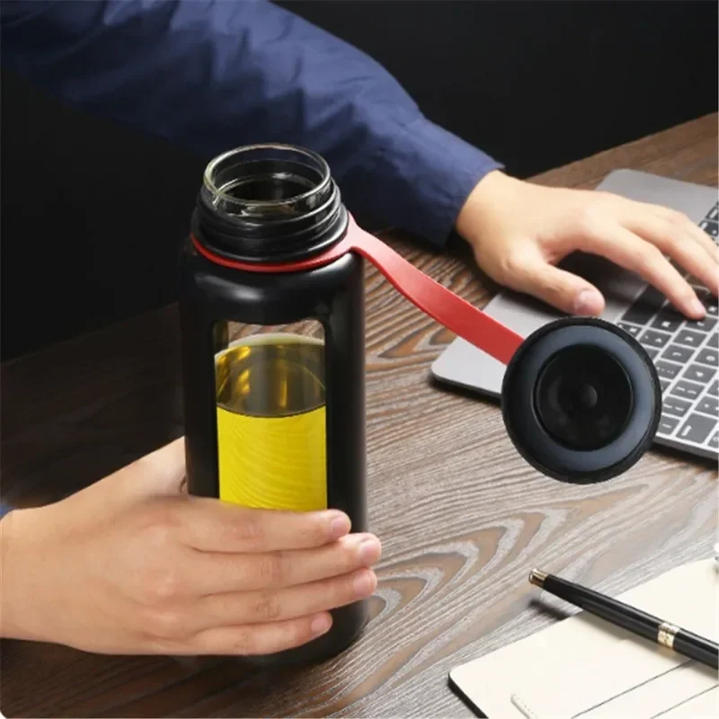 

Glass Bottle Water Bottle 1000Ml Glass Water Bottle Thermos Flask Sport Bottles Bike Cup Double Bottom Thermos